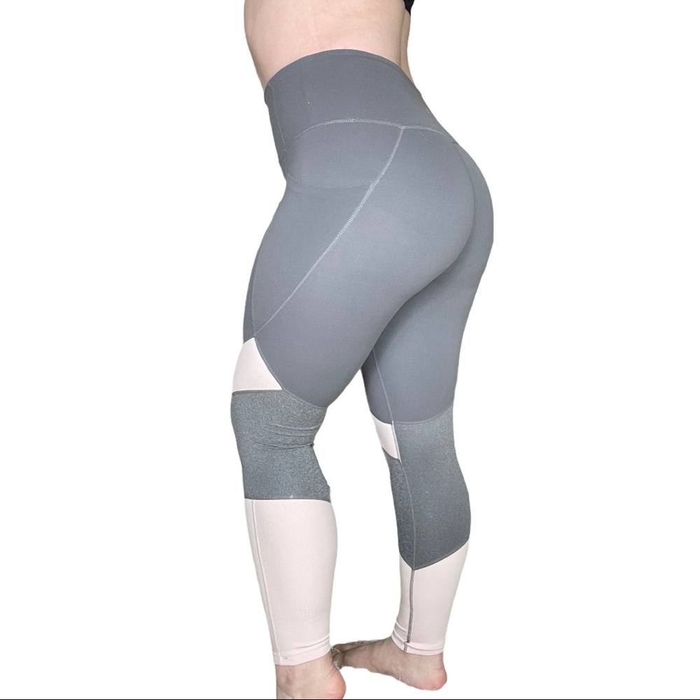 Athleta Full Length Leggings Gray/Pink Small